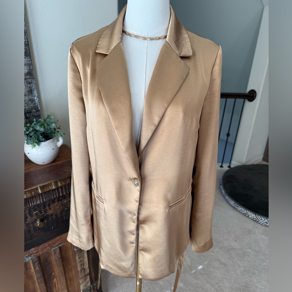 Sam Edelman Gold Lyra Blazer - Size M - Picture 8 of 13